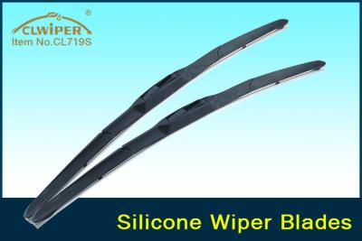 China Hybrid Silicone Wiper Blades , POM Adapter Material U Hook Car Window Blades for sale