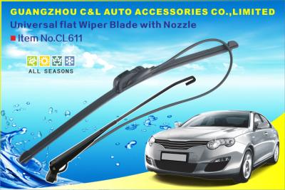 China Auto Parts Universal Wiper Blades With Water Nozzle Size 12 Inch - 26 Inch for sale