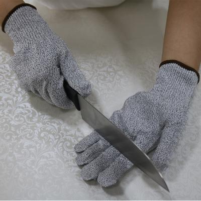 China Food Grade Anti-Cut Gloves HPPE Level 5 Protection Safety Cut Resistant Gloves For Food Industry for sale