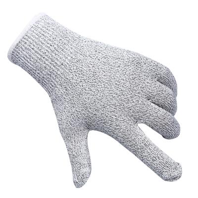 China Seamless Anti Cut Gray Kitchen Work Glove AF35TL Cut Level 5 Food Grade Cut Resistant Safety Gloves for sale