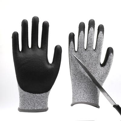 China Automotive Sandy Nitrile Knife Protection Glove Cut Resistant Level 5 Gloves Anti Proof Gloves Working Severed Hand for sale