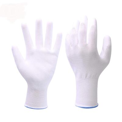 China Hot Sale ESD Palm Seamless PU Gloves Black PU Palm Fitted Conductive Gloves for sale