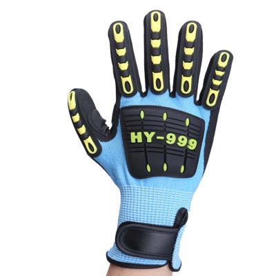 China Sandy Nitrile Coated Anti Cut Gloves Oilfield Impact Cut Shockproof Gloves Excellent Protective Gloves Grip for sale