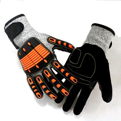 China Impact Gloves TPR Impact Gloves Level 5 Anti-Cut Gloves Impact Working Gloves Oilfield Safety Impact for sale