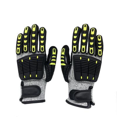 China High Safety Seamless Hand Dexterity Car Mechanic Anti Impact Work Gloves for sale