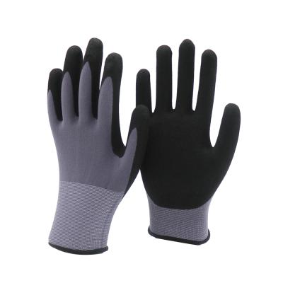 China Nitrile Coated Gloves For Hand Work Safety Gloves 15 Gauge Protective Safety Operating Sandy Nitrile Coated Gloves For Hand Work Safety Protective Gloves for sale