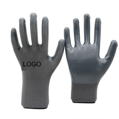 China Oil Resistant Nitrile Smooth Surface Palm Coating Working Gloves Green Smooth Nitrile Gloves Suppliers In China Work Glove Construction Building Use for sale