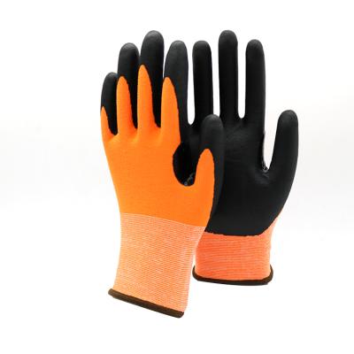 China Good Grip Nitrile Custom Coated Polyester Coated Breathable Comfortable Garden Work Gloves for sale