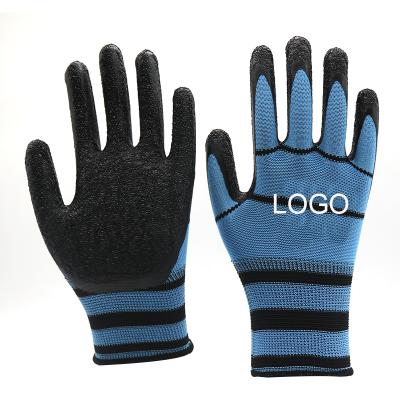 China Flexible Anti Abrasion Construction Gloves Puncture Resistant Rubber Garden Working Gloves Latex Coated Protective Safety Work Gloves for sale