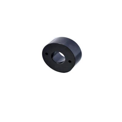 China Industrial Rare Earth Neodymium Round Magnet Black Epoxy Coated Magnet With Center Hole for sale