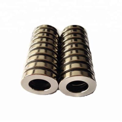 China Super Strong Speaker Magnet Neodymium Ring Magnets 100mm Tall With 10 Hole for sale