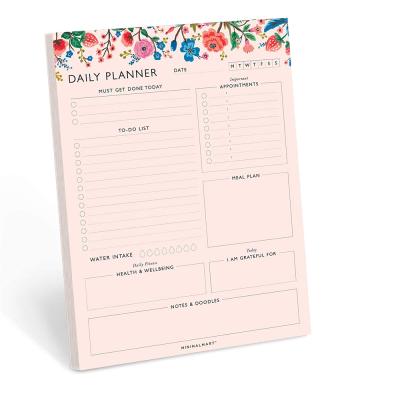 China Recyclable Tear Out Undated Daily Planner Pad Notebooks with Meal Plan for sale