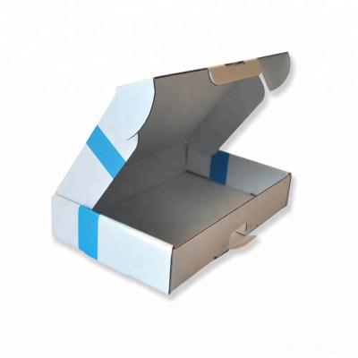 China Recyclable Cardboard Tab Lock Brown Kraft Paper Packaging Box With Flexo And Offset Printing for sale