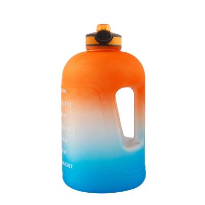 China Large Jug Viable Daily Time Marker Multicolor Motivational Plastic Water Bottles for sale