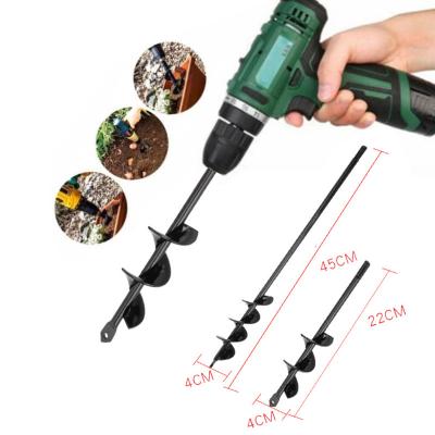 China Eco-friendly Auger Planting Garden Spiral Hole Digger Hex Driver 2-in-1 Nail Drill Bit Set for sale