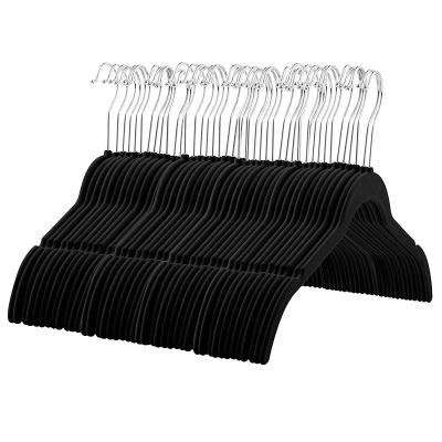 China New Arrival Velvet Shirt Dress 120-Pack Clothes Dryer Black Eco-friendly Material Folding Drying Hanger for sale