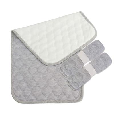 China Eco-freindly 3 Count Gray Bamboo Quilted Thicker Waterproof Protective Liners Baby Disposable Diaper Changing Pad for sale