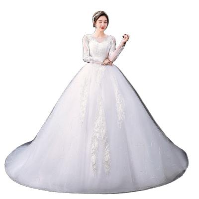 China Breathable White Wholesale Bridal Bress Bridal Ball Gowns Sleeves Ball Gown Backless Ball Gown Women Full Dresses Luxury for sale