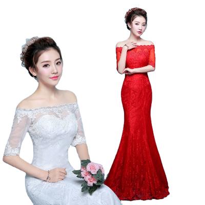 China Bress Breathable Bridal Mermaid Ball Gowns Bateau Neck Ball Gown Lace Mermaid Wedding Dresses Wholesale Bridal Gown Women Luxury for sale