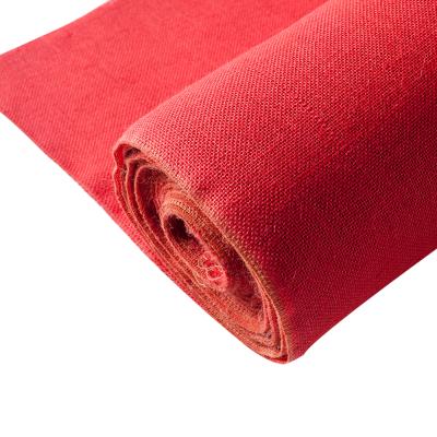 China Qingyun Sustainable Premium Red Yellow Custom Dyed Color Burlap Woven Jute Fabrics for sale