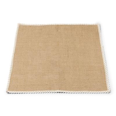 China Qingyun Farm Place Mats Set Jute Burlap Modern Fabric Sustainable Rustic Place Mats for sale