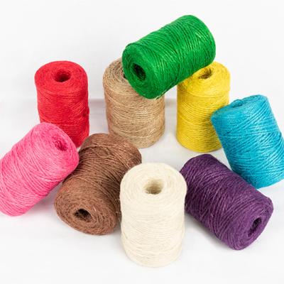 China Jute Jute Dyed Rope 2ply 100m/spool Natural Color For Decoration for sale