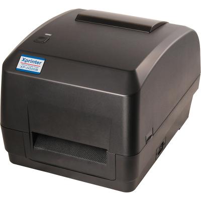 China Black Direct Thermal Transfer Barcode Printer Desktop Roll To Roll Postage Label Printer With Auto Cutter H500B for sale