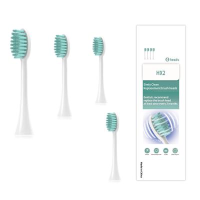 China Household 4Pcs Electric Toothbrush Head For Philps Feather Bristle Electric Toothbrush Replacement Brush Heads for sale