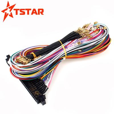 China Electronic waterproof 6 pin connector wire harness 28P jamma wiring harness for arcade game machine for sale