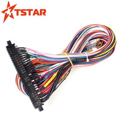 China Factory price electronic game machine jamma wire harness 28pin PCB connector accessory wiring with 5 6 button wires for sale