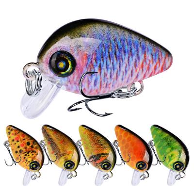 China ABS Plastic Artificial Hard Plastic Fishing Lures 28.5mm Deep Diving 1.95g Crankbait River Trolling Spinner Bait Crankbaits For Pike Fishing for sale