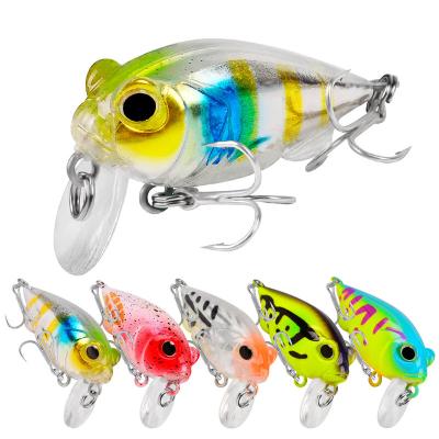 China Plastic Artificial Eye 3D Realistic Crank Bait Senuelos De Pesca Fishing Lure Crank Tackle Bass Fishing Lure 4.5cm 5.5g Crankbait Isca for sale