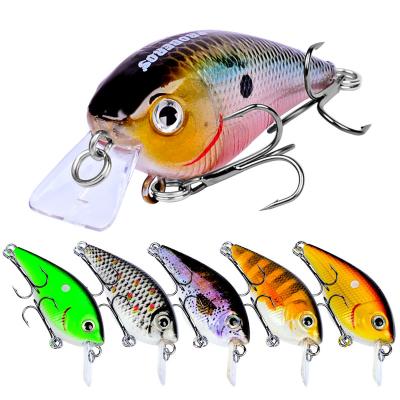 China New Design 56mm ABS Hard Plastic Fishing Lures 6g Floating Zander Bass Crank Bait Fishing Tackles Crankbait for sale