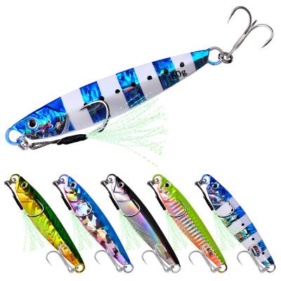 China Luminous Metal Sardine Baits Cast Sea Bass Jigging Lure Eye Bait 24g 30g 40g 60g Swimbait Leurre De Peche 3D Metal Lure Fishing Lure Long for sale