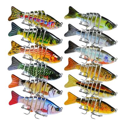 China 10cm 20g/12g Senuelos De Pesca Multi Segmented Jointed Bait Plastic 6 Saltwater Swimbait Hard Simulated Fishing Lure 42513017866 for sale