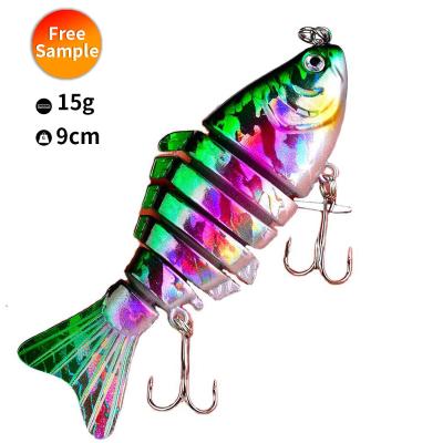 China ABS 9.5cm Hard Plastic Wobblers 15g 7 Segmented Hard Saltwater Bass Robot Fishing Sea Sublimation Lures for sale