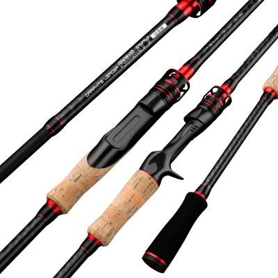 China M ML Spinning Casting Fishing Rod Carbon Fiber 2 Tips 1.8m 2.1m 2.4m For Trout Fishing for sale