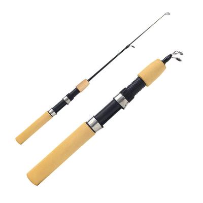 China High Quality Solid Carbon Ice Shrimp Fishing Rod 2-Section Carbon 60cm/80cm/100cm for sale