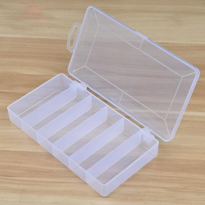 China ABS 6 Grids Waterproof Transparent Plastic Hard Fishing Tackle Box Fishing Accessory Storage Boxes Lure Hook Bait Case Caixa De for sale