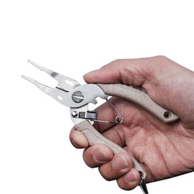 China New Multifunctional Stainless Steel Fishing Pliers Hook Line Remover Cutter Fishing Tackle Handle Split Ring Pliers Pesca for sale