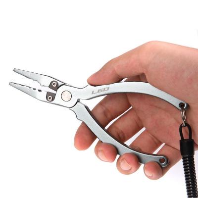 China Hot Sale 2 Size 17cm/20cm Stainless Steel Multifunctional Fishing Pliers Lure Tools Split Ring Scissors Fishing Pliers for sale