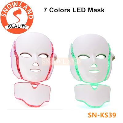 China Infrared Light Face and Neck Whitening Facial Mask Face Lifting LED light Therapy Mask for sale