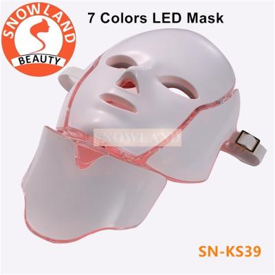 China FDA Portable Led Light Therapy Facial Mask 7 Colors Skin Rejuvenation LED Face Mask for sale