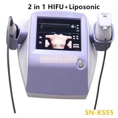 China Popular! Portable 2 in 1 hifu technology combine two functions/ face skin rejuvenation and body fat remove machine for sale