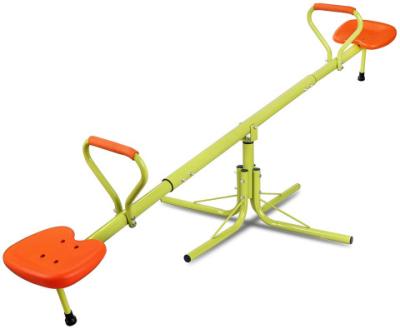 China 2021 Playground Seesaw Manufacturer Customized Kids Outdoor Playground Rotating Solid Seesaw for sale