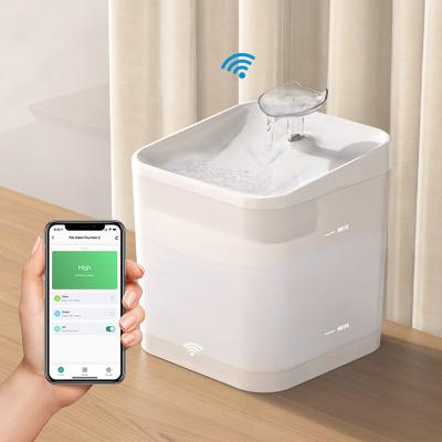 China Sustainable Mobile Phone Control APP Tuya WiFi Water Feeder Smart Automatic Pet Fountain Water For Pets for sale