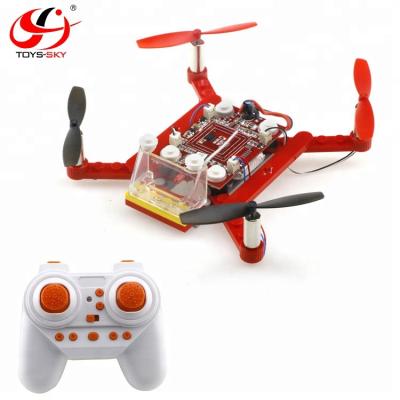 China Newest Size 6 Axis 2.4Ghz Four Axis DIY Assembled Building Block Drone Kit Model for sale