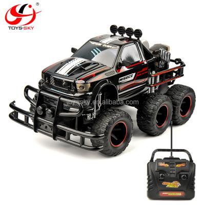 China RC Hobby 6-WHEEL 1/10 Scale 27MHZ RTR Swept 6x6 RC Monster Truck Hobby Toy for sale