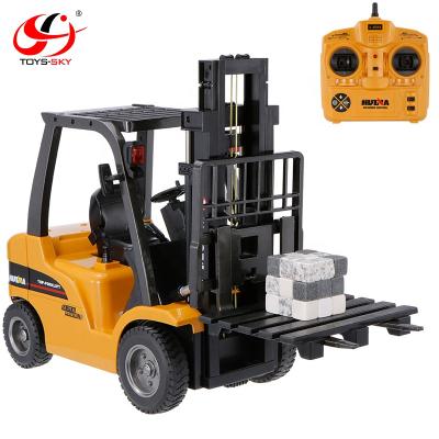 China RC Model Huina 1577 577 1:10 2.4Ghz Scale 8 Channels Alloy RC Forklift Crane RTR Engineering Car for sale