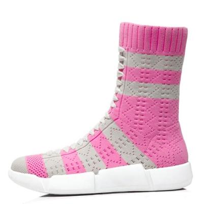 China Wholesale High Quality Fashion Anti-odor High Top Fly Knitted Girls Boots for sale